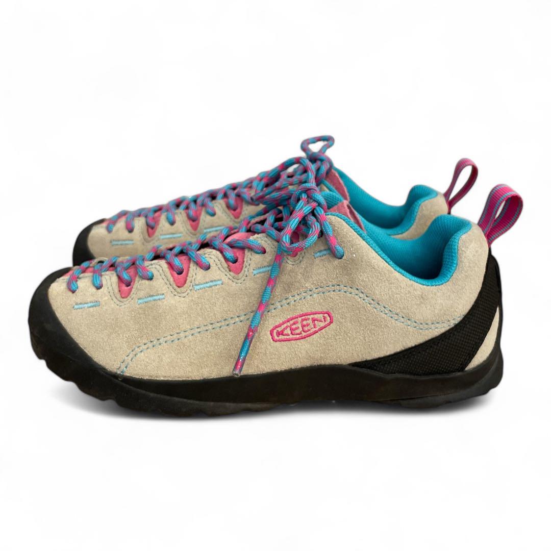 美品 KEEN ジャスパー アウトドアシューズ スニーカー ベージュ 24㎝