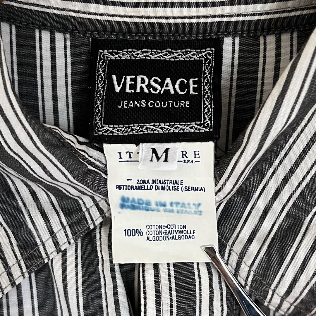 スーパーセール期間限定 90s 長袖シャツ ストライプ VERSACE トップス