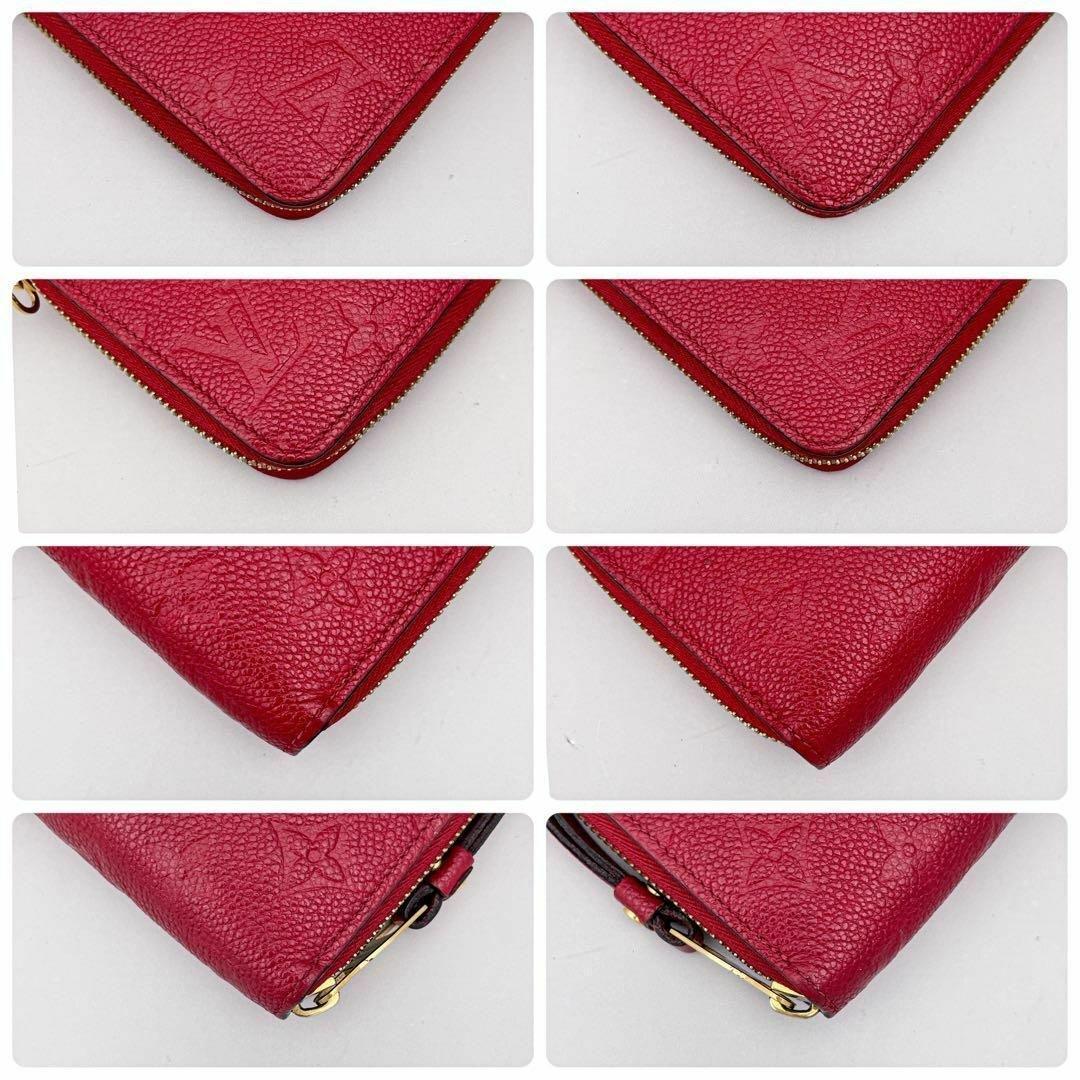 美品★定価14万円★ルイヴィトン アンプラント ジッピーウォレット レッド 赤
