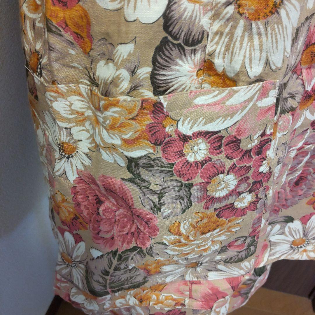 再美品タケオニシダ昭和レトロ花柄長袖セットアップvintage