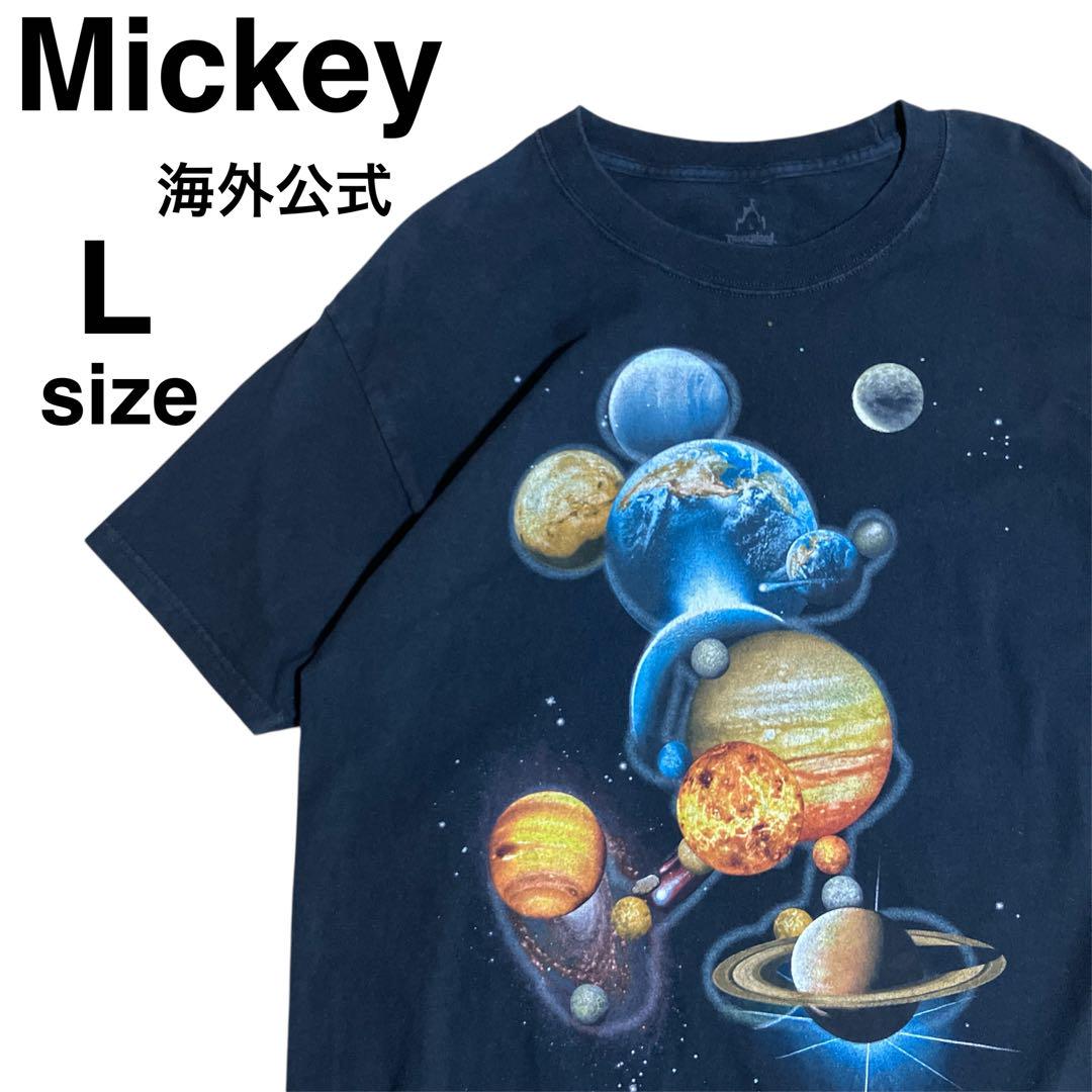 海外公式 ミッキー Mickey Tシャツ L ディズニー ギャラクシー