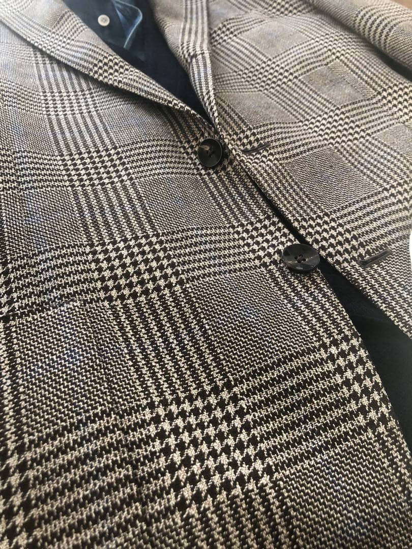 【希少】LARDINIラルディーニグレンチェックジャケット48 【希少】LARDINIラルディーニグレンチェックジャケット48