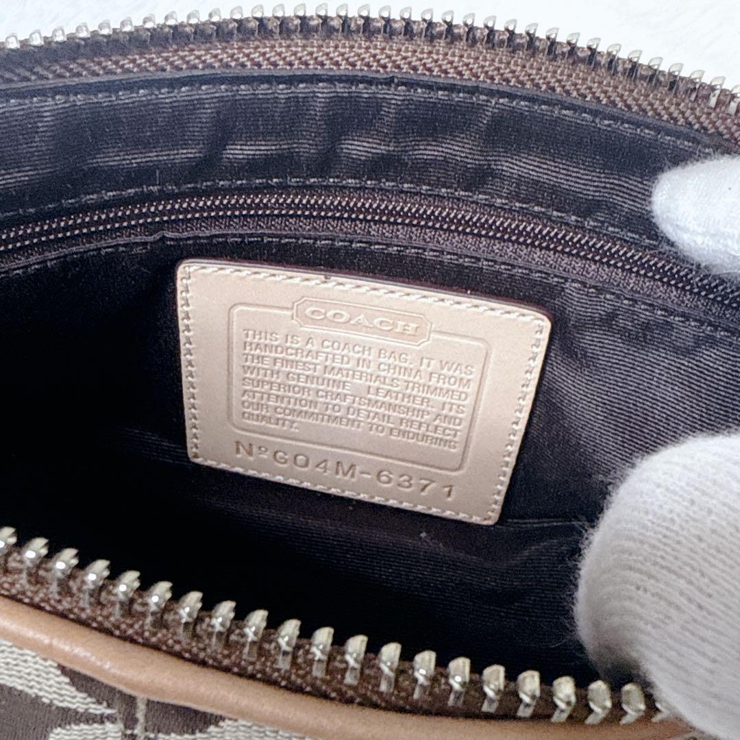 【COACH】コーチ アクセサリーポーチ ワンショルダー シグネチャー タッセル
