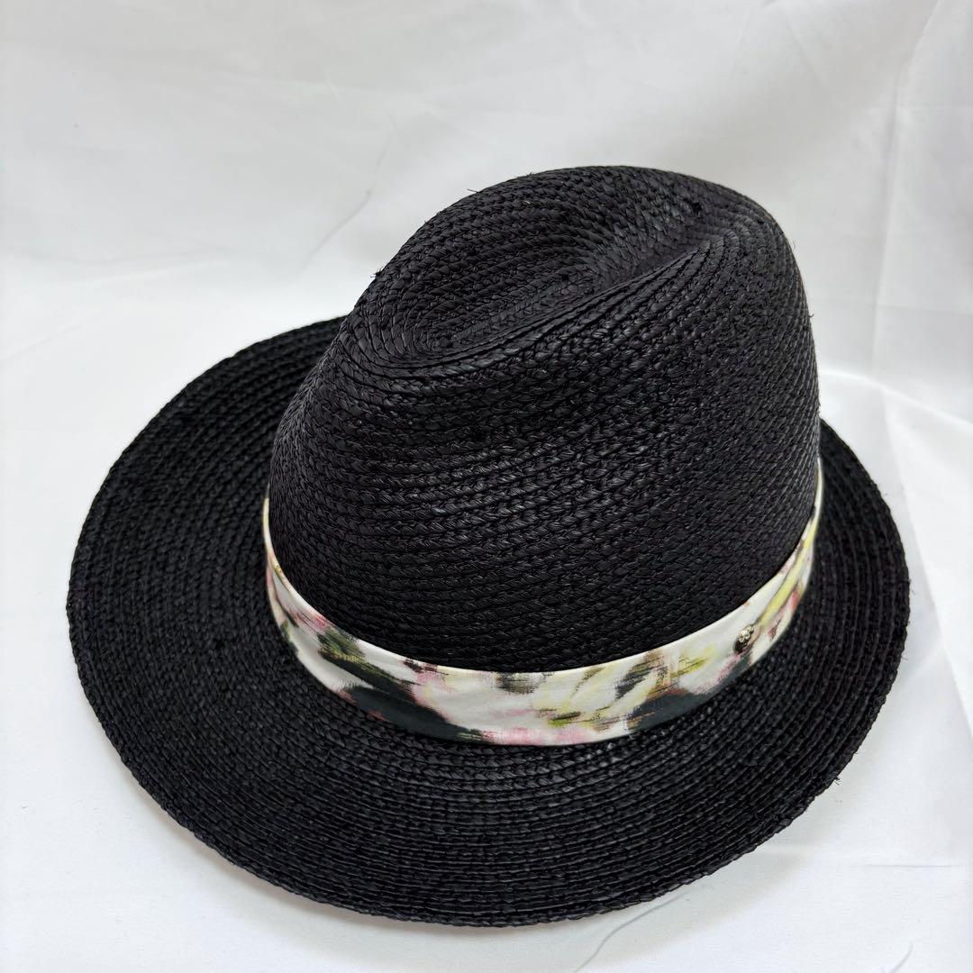 美品✨　HELEN KAMINSKI ハット　Tilly ラフィア　リボン　黒