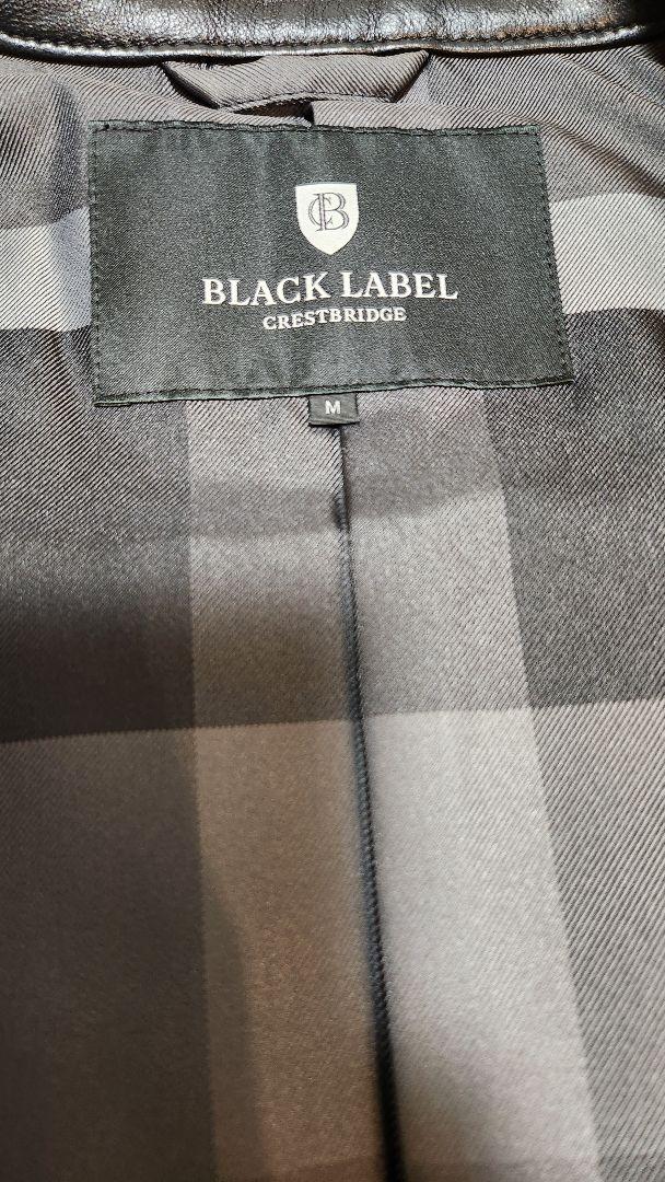 ブラックレーベル　クレストブリッジ　レザーシングルライダースジャケット M 黒