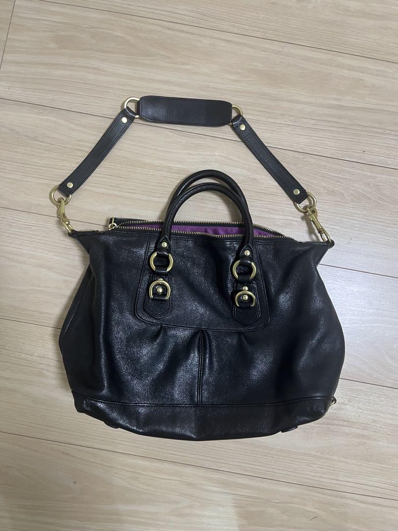 COACH ブラックレザー バッグ