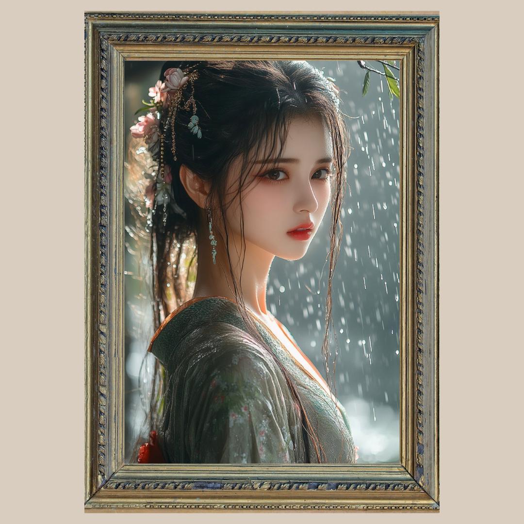 水汲みの女性　絵画 水を汲む女性 | Gens art ｜インテリア絵画 アートの専門通販