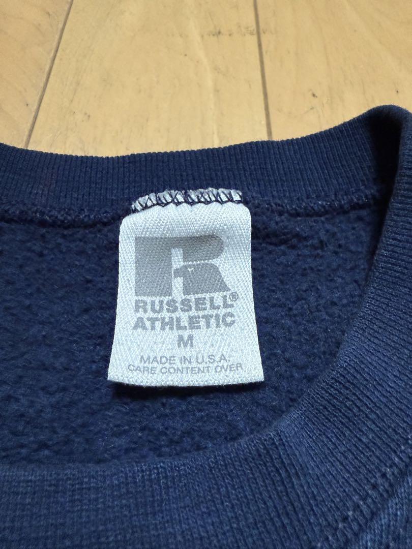 90s USA製 RUSSELL ATHLETIC ネイビー スウェット M