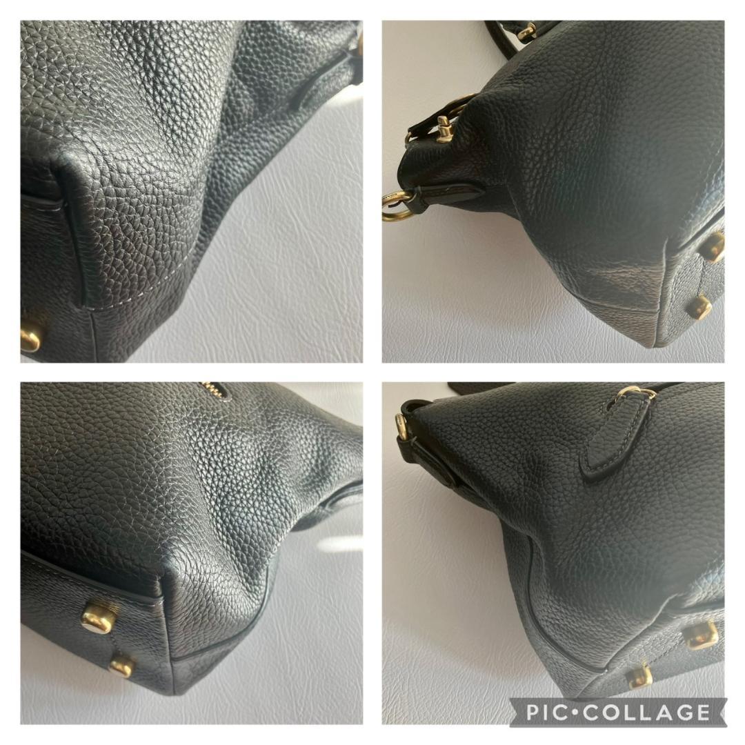 美品✨コーチ カラ サッチェル 2way ハンドバッグ レザー ブラック