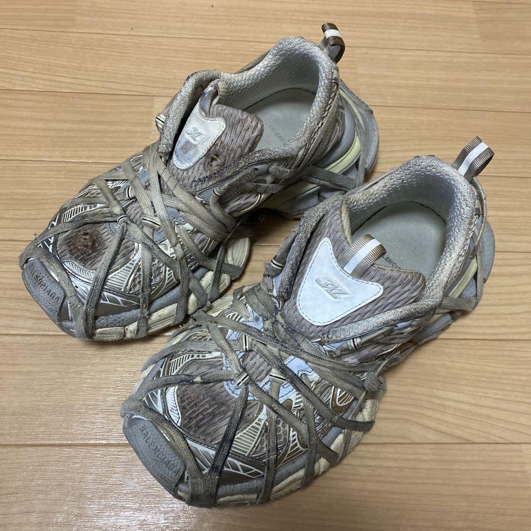 即日発送 BALENCIAGA 3xl ファイアー加工 コーヒー染め 国内正規品