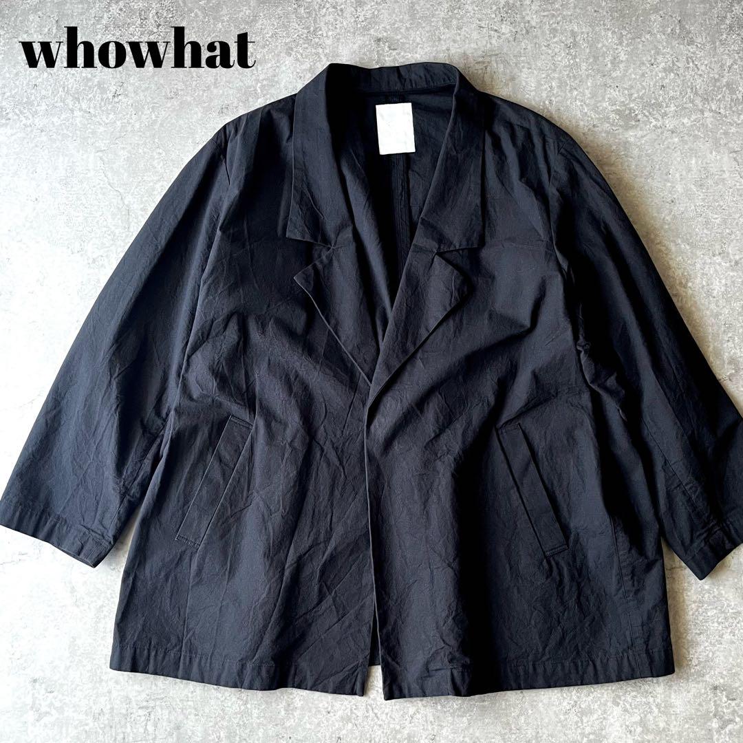【極美品】 whowhat フーワット シャツジャケット IMA:ZINE 黒 画像1
