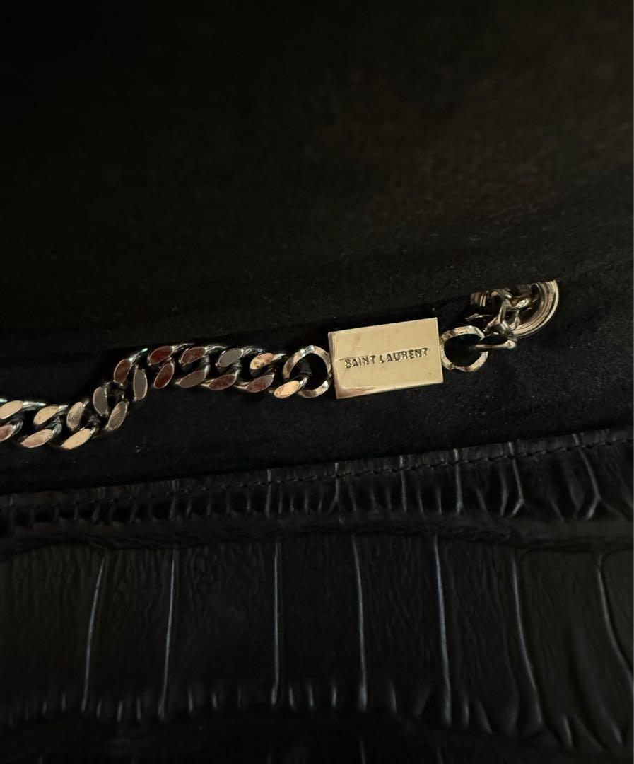 YSL ブラックレザー ショルダーバッグ
