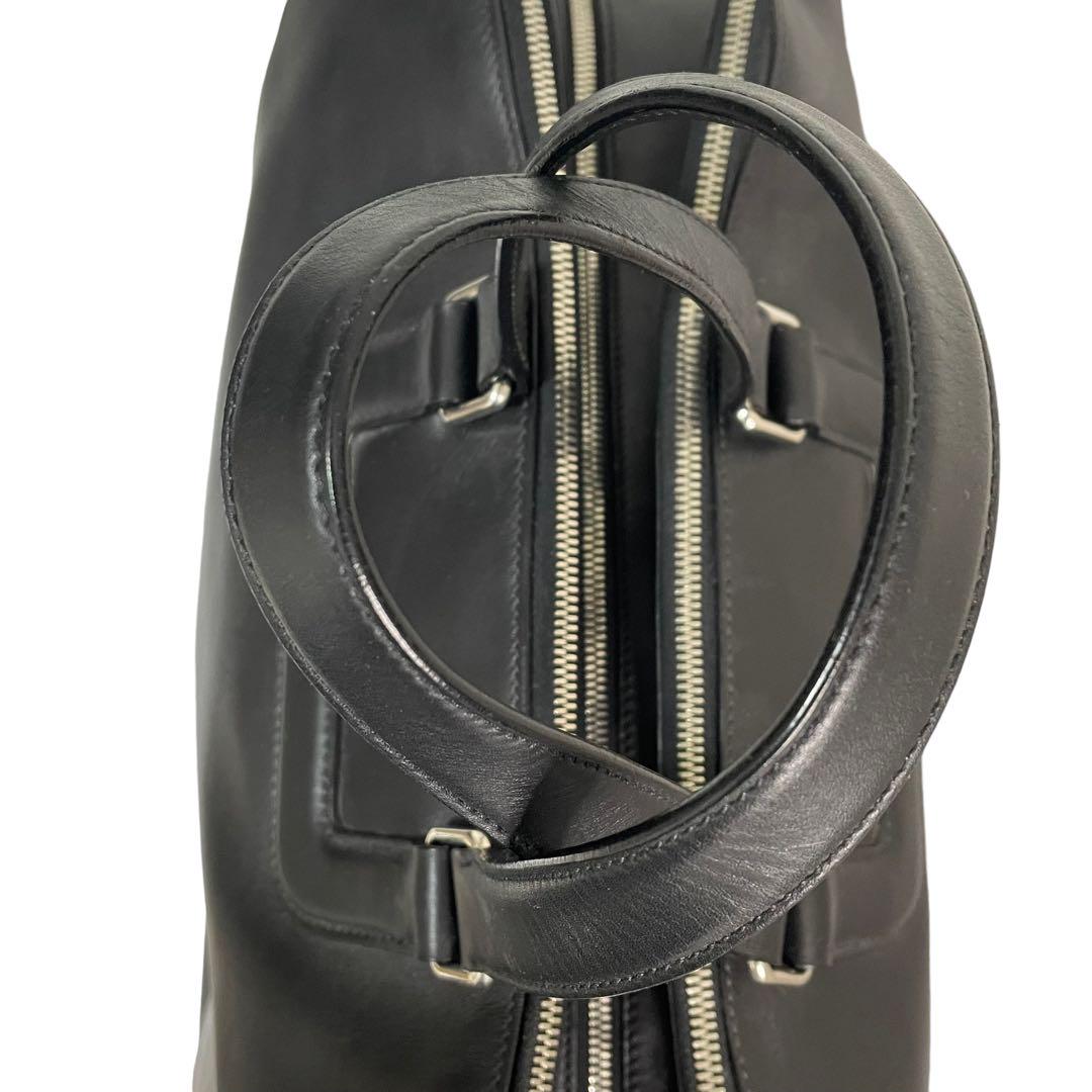 美品】ジルサンダー Jil Sander ボストンバッグ 黒 保存袋付き