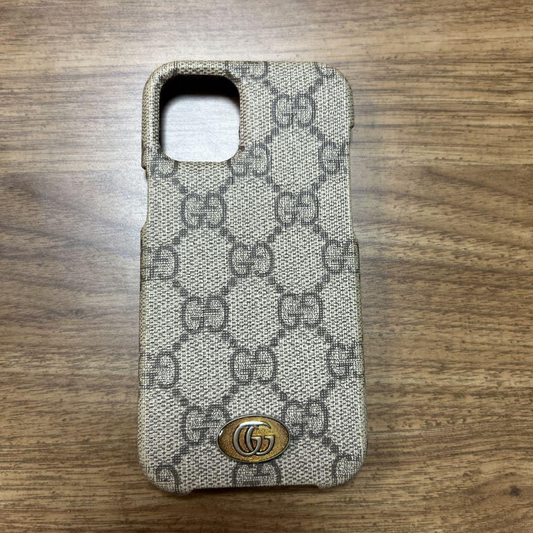 GUCCI iPhone13ミニケース ベージュ キャンバス