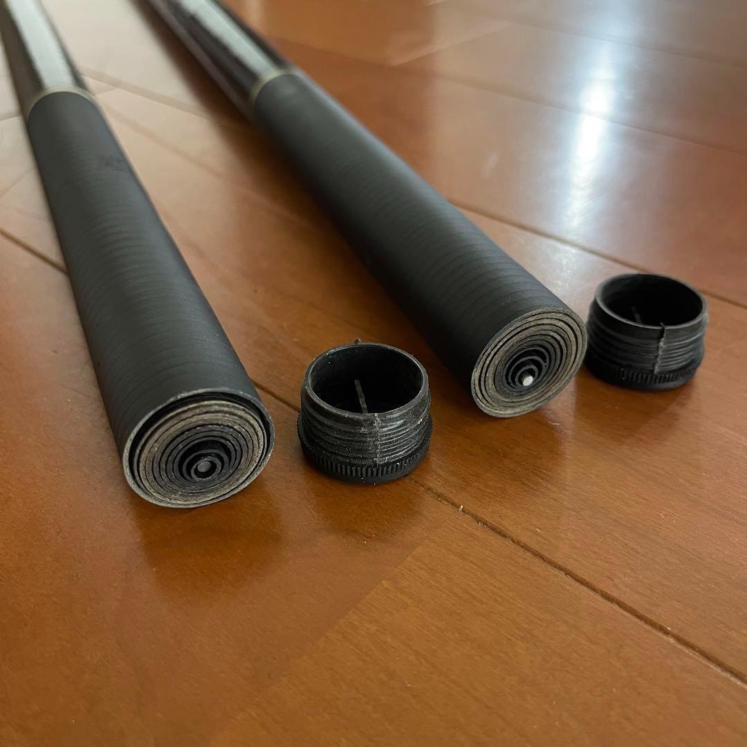 のべ竿 6.3m 超硬 2本セット渓流竿 18尺 軽量 コンパク
