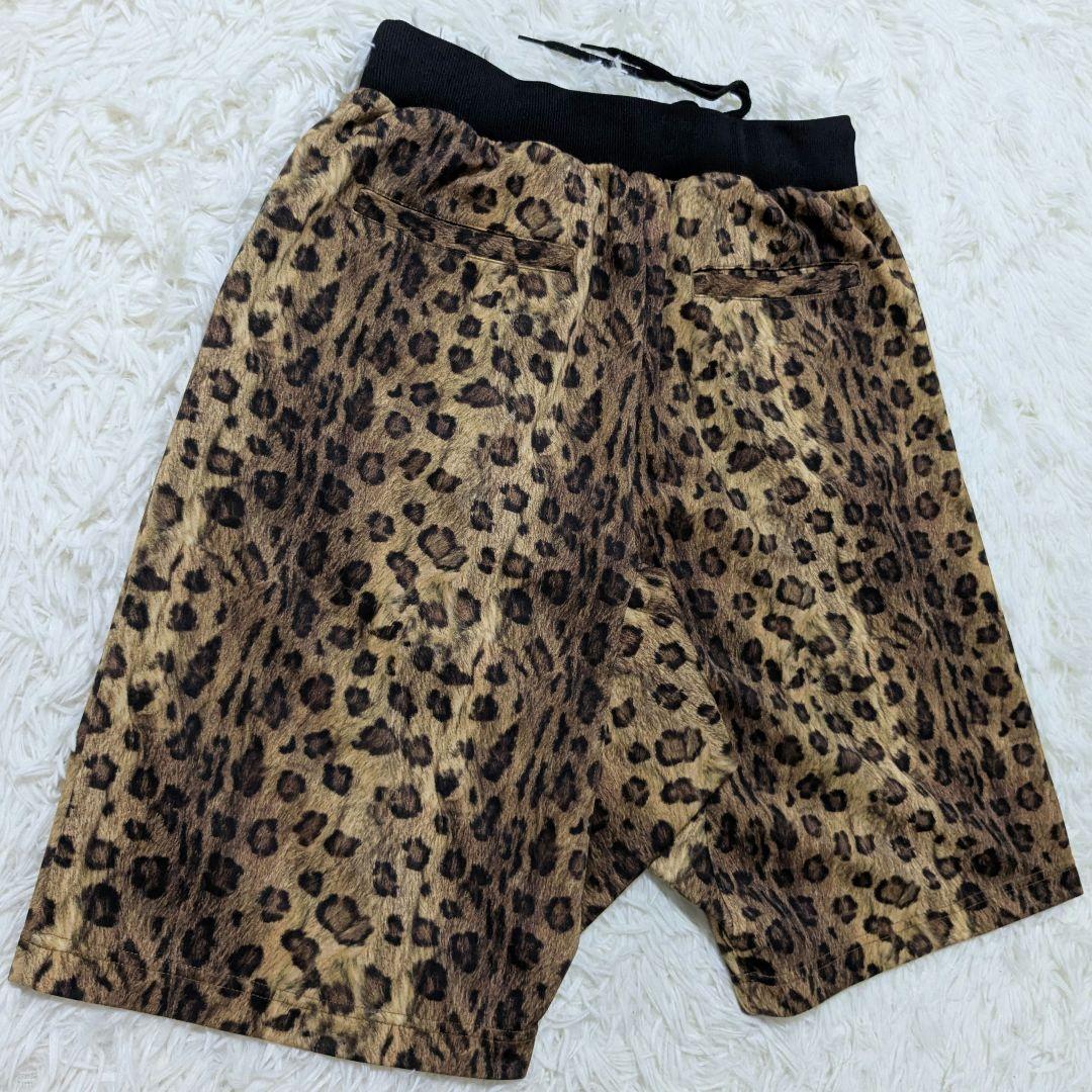 【廃盤大人気品】アディダスーフパンツショート短パンジャージヒョウ柄黒2XL男女 廃盤大人気品】アディダスハーフパンツショート短パンヒョウ柄