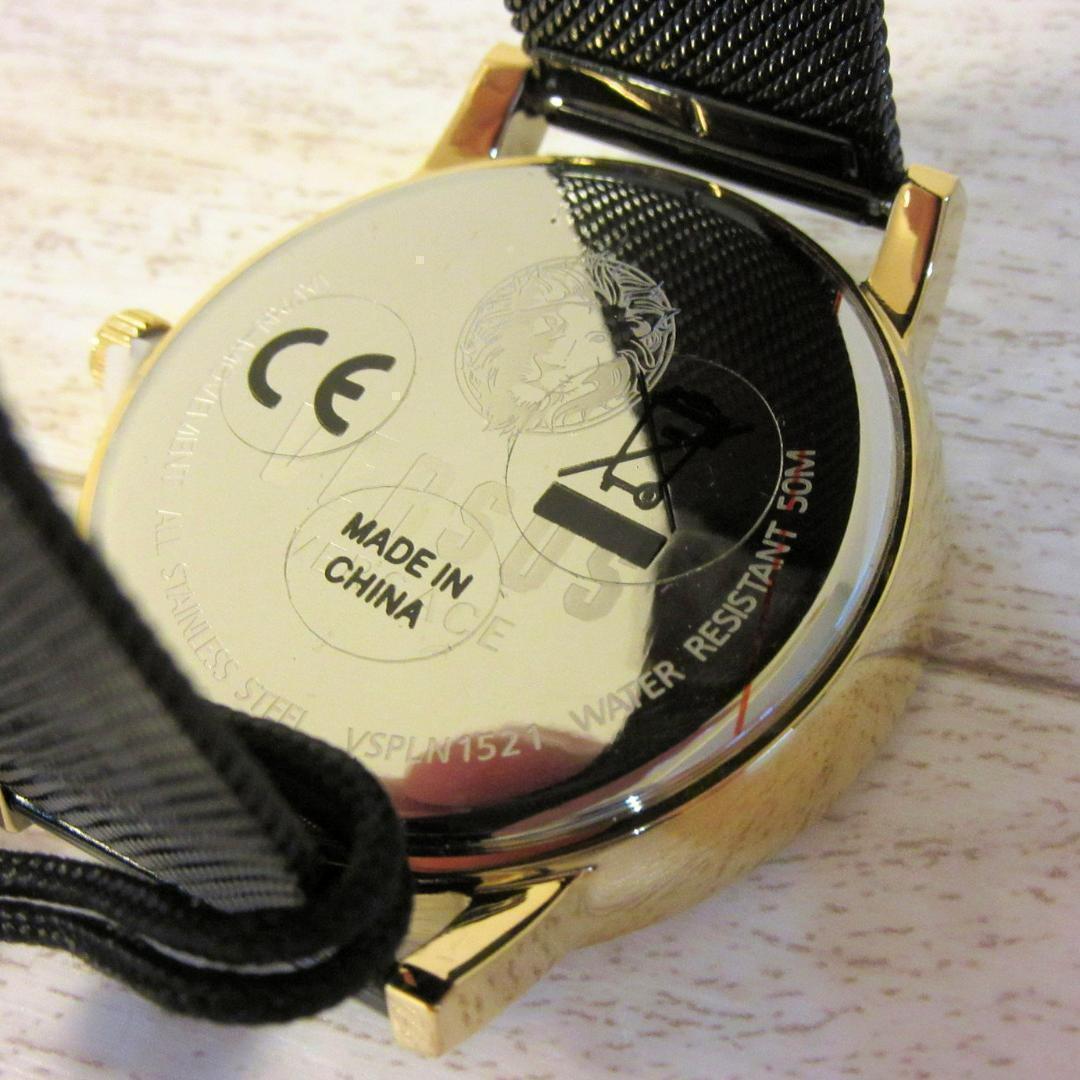 新品 VERSUS VERSACE ロゴウォッチ 腕時計 黒 金 BARBES - メルカリ