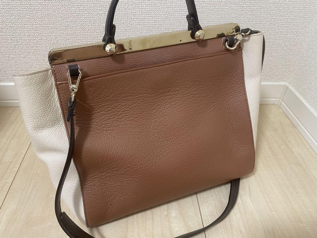 FURLA バイカラー ハンドバッグ ショルダーバッグ