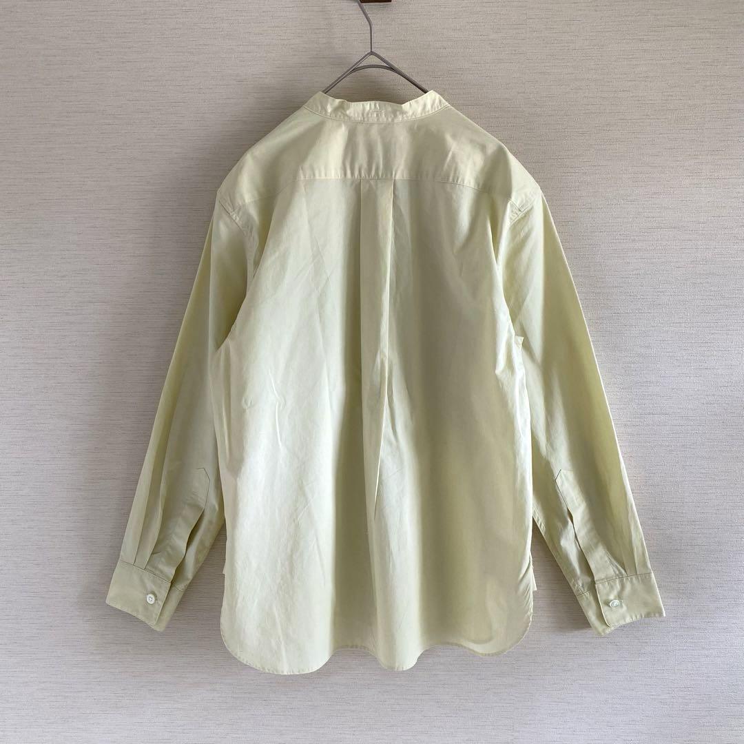 【美品】マーガレットハウエル　バンドカラーシャツ　イエロー　コットン