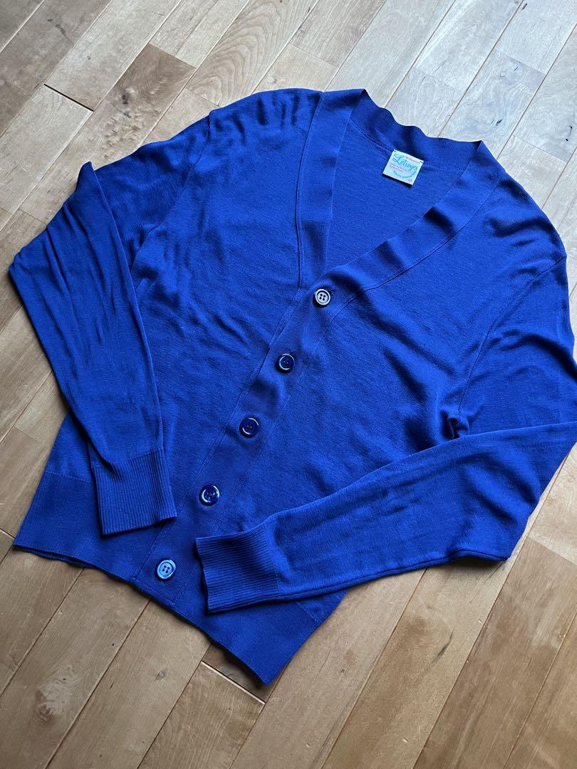 Letroyes ルトロワ HENRI アンリ コットンカーディガン M ブルー