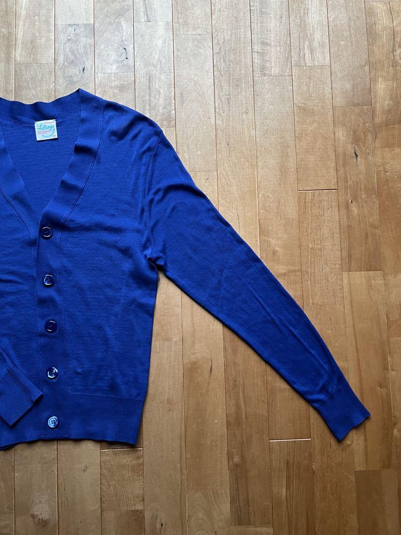 Letroyes ルトロワ HENRI アンリ コットンカーディガン M ブルー