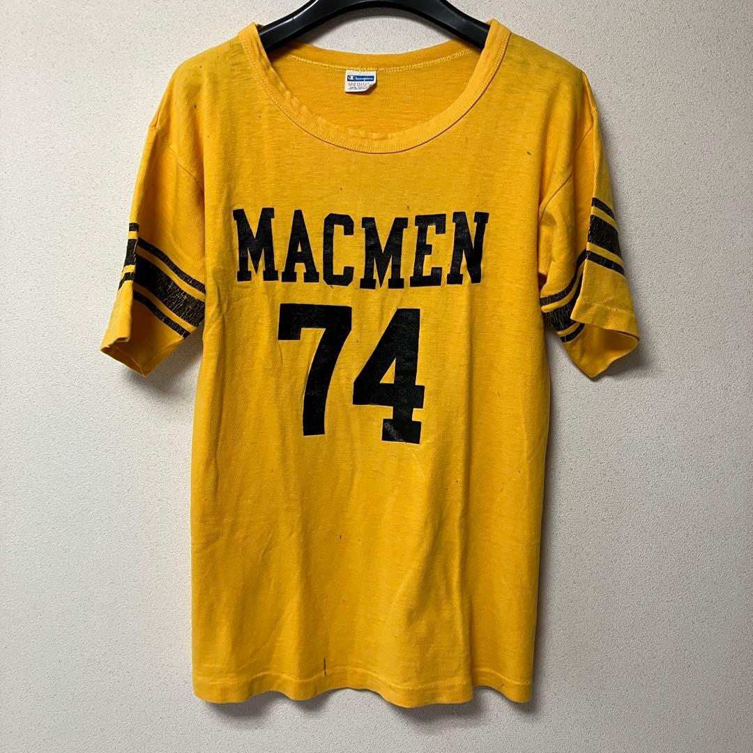 Champion チャンピオン フットボールTシャツ バータグ 70s