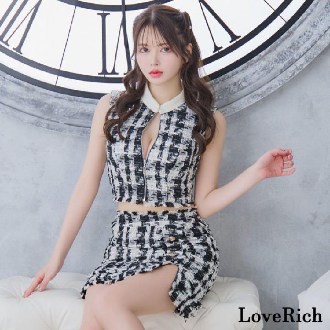 LoveRich ツイードノースリーブドレス