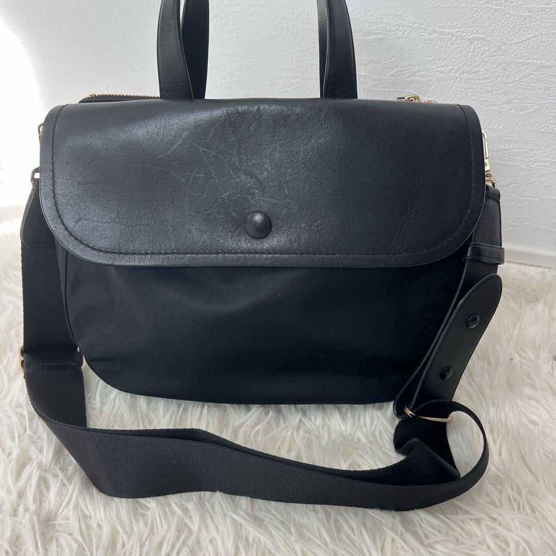新品未使用 agnès b. VOYAGE ブラック ショルダーバッグ ナイロン