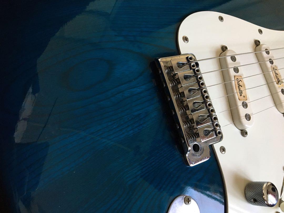 rockoon kawai ストラト シースルーブルー　アッシュ日本製　ネイビー
