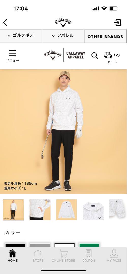 Callaway ゴルフロゴプリントスウェットパーカー