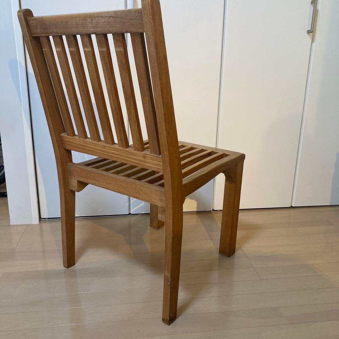 木製スラットデザインダイニングチェア傷や汚れあり