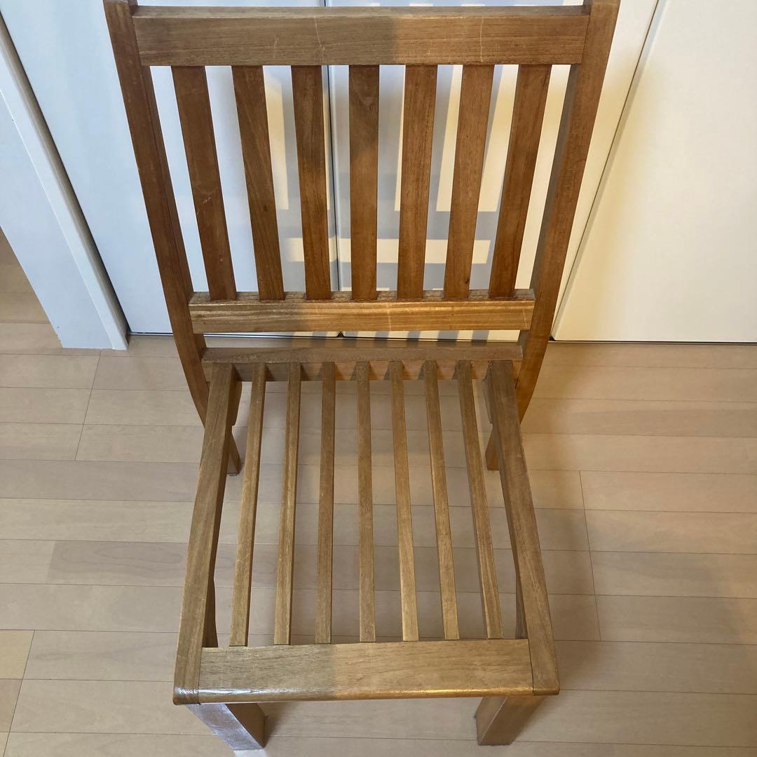 木製スラットデザインダイニングチェア傷や汚れあり