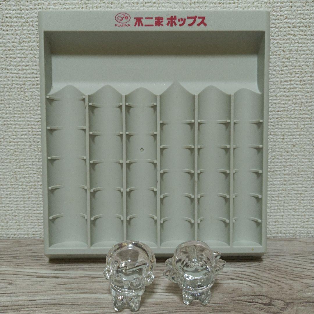 非売品 非売品 ペコちゃん ポコちゃん ガラスの置物 2種類