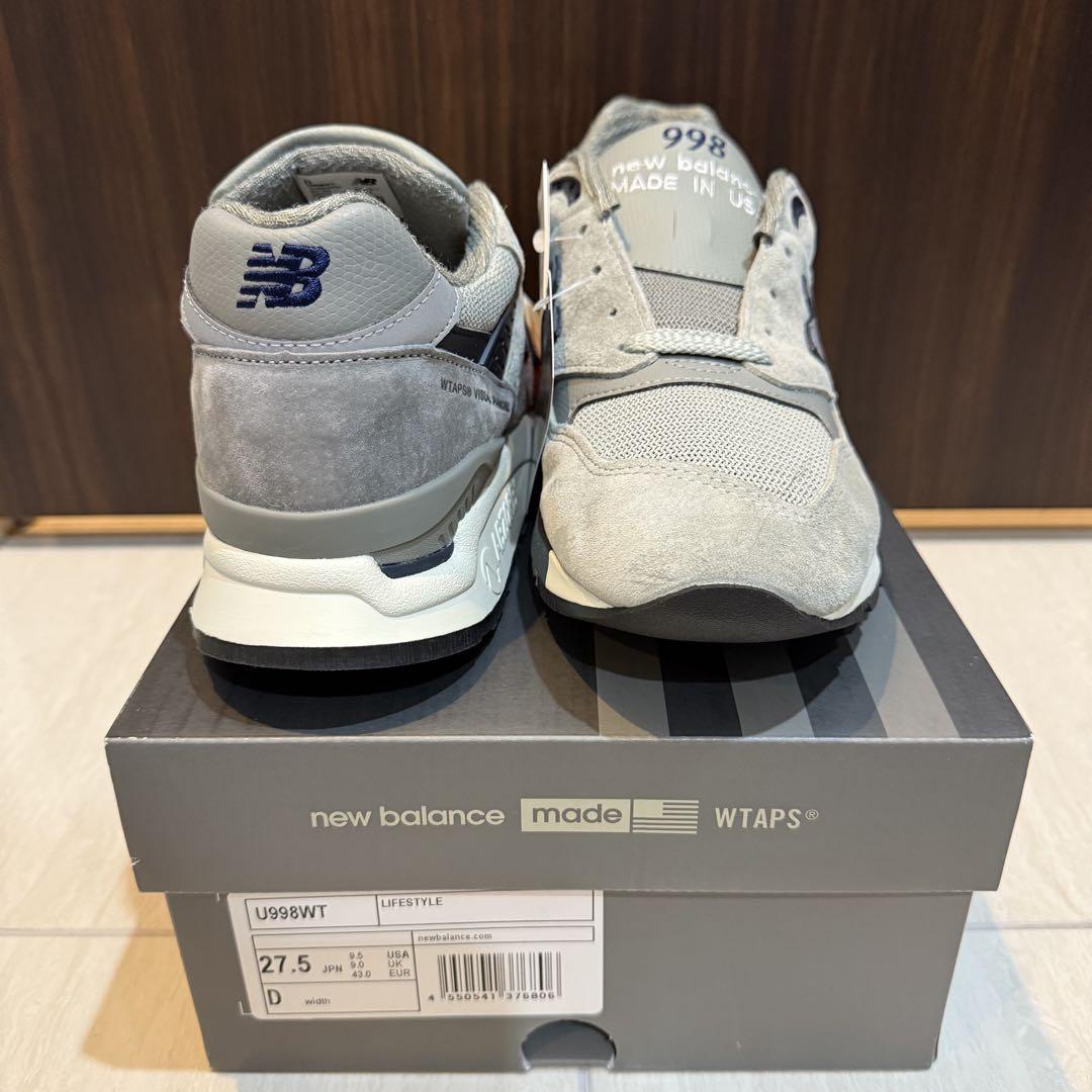 最安値 WTAPS × New Balance 998 U998WT グレー