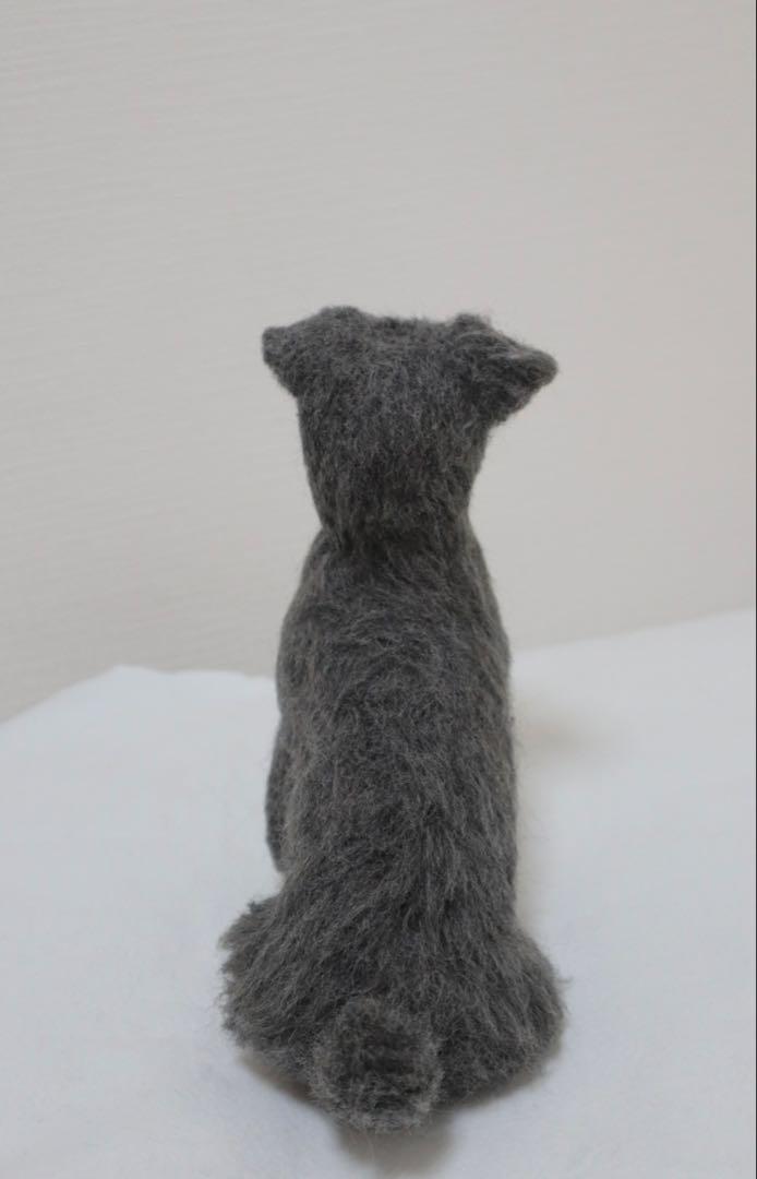 羊毛フェルト 犬 ハンドメイド ミニチュアシュナウザー