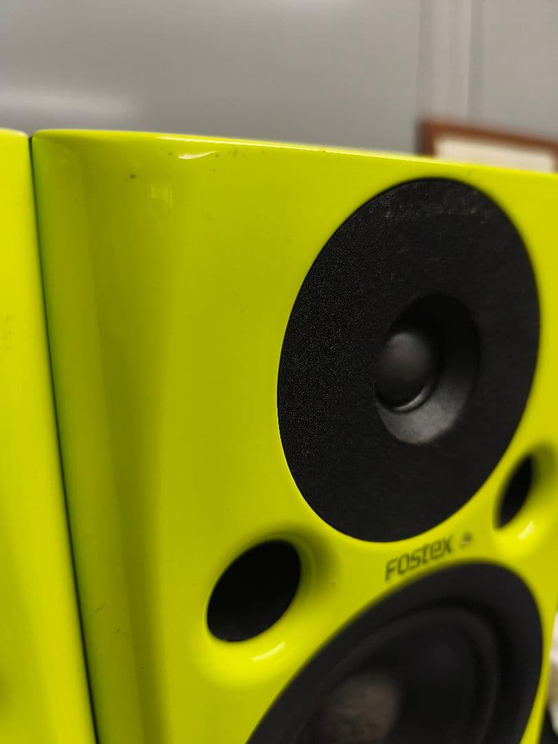 Fostex スタジオモニタースピーカー イエロー 2台セット おまけ付き Fostex スタジオモニタースピーカー イエロー 2台セット おまけ付き