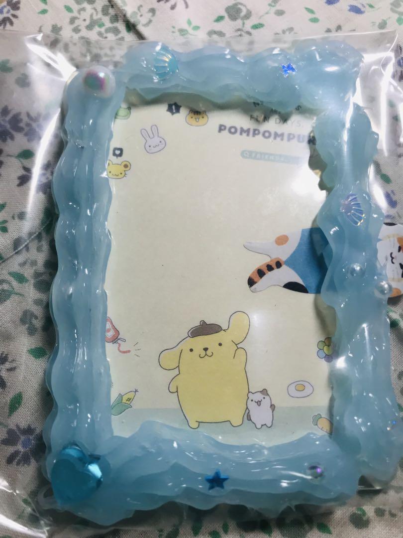 ハンドメイド ホイップデコ 水色 ハート 貝がら 画像1