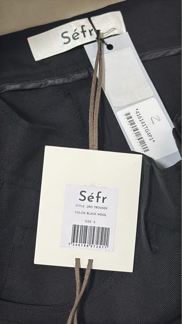 Séfr ブラック ウール スラックス S