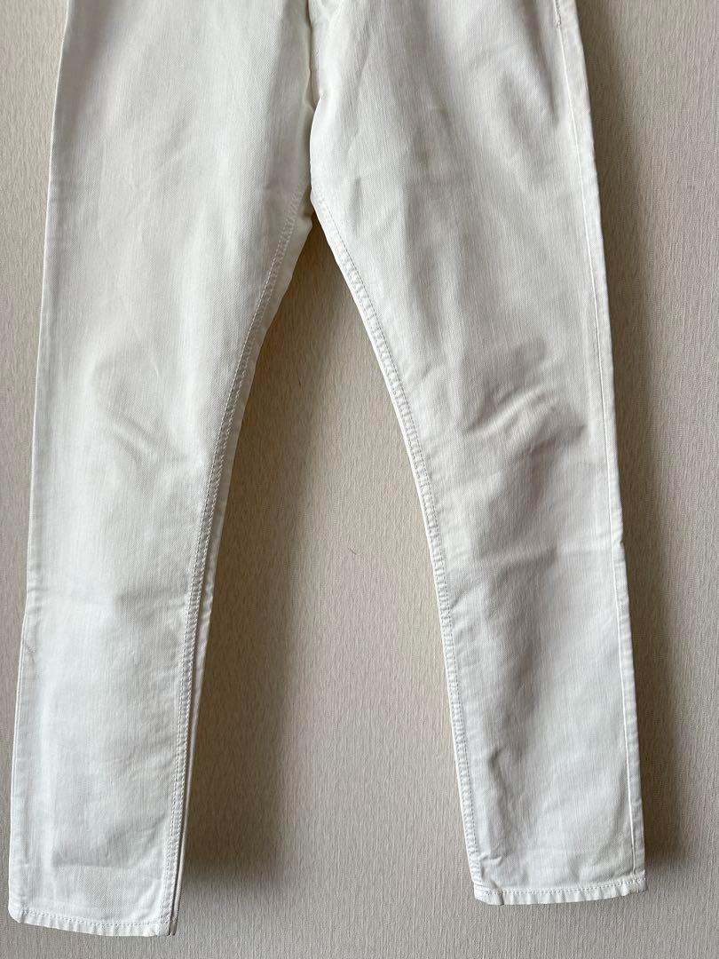 【関税込み】Dries Van Noten ホワイト プリント レザーパンツ Dries Van NOTEN Full Paint White Denim