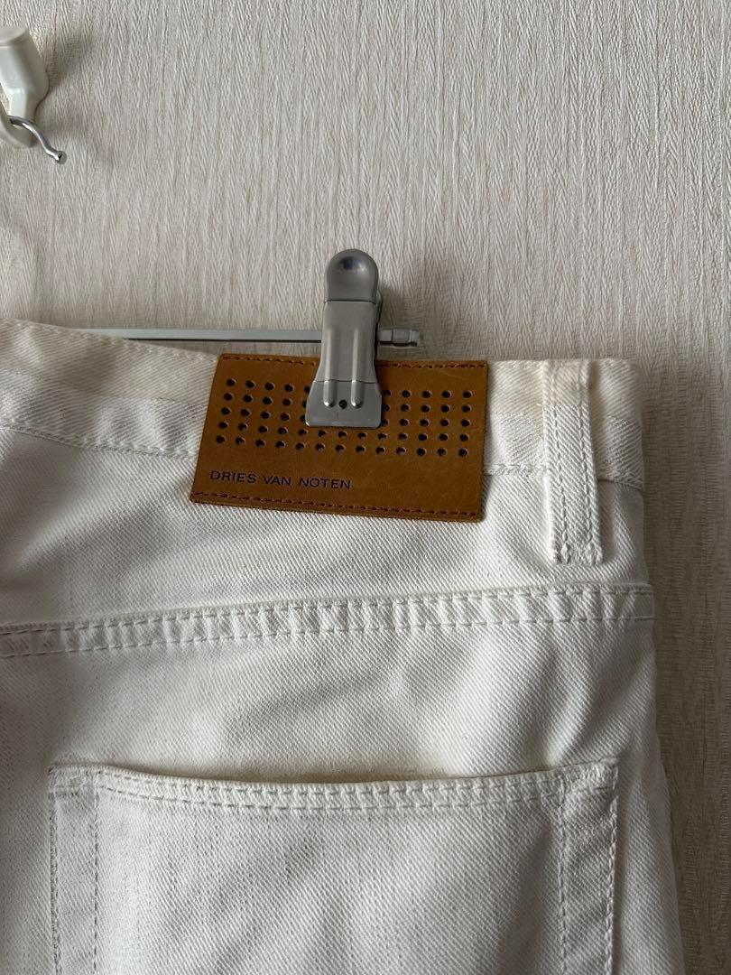 Dries Van NOTEN Full Paint White Denim