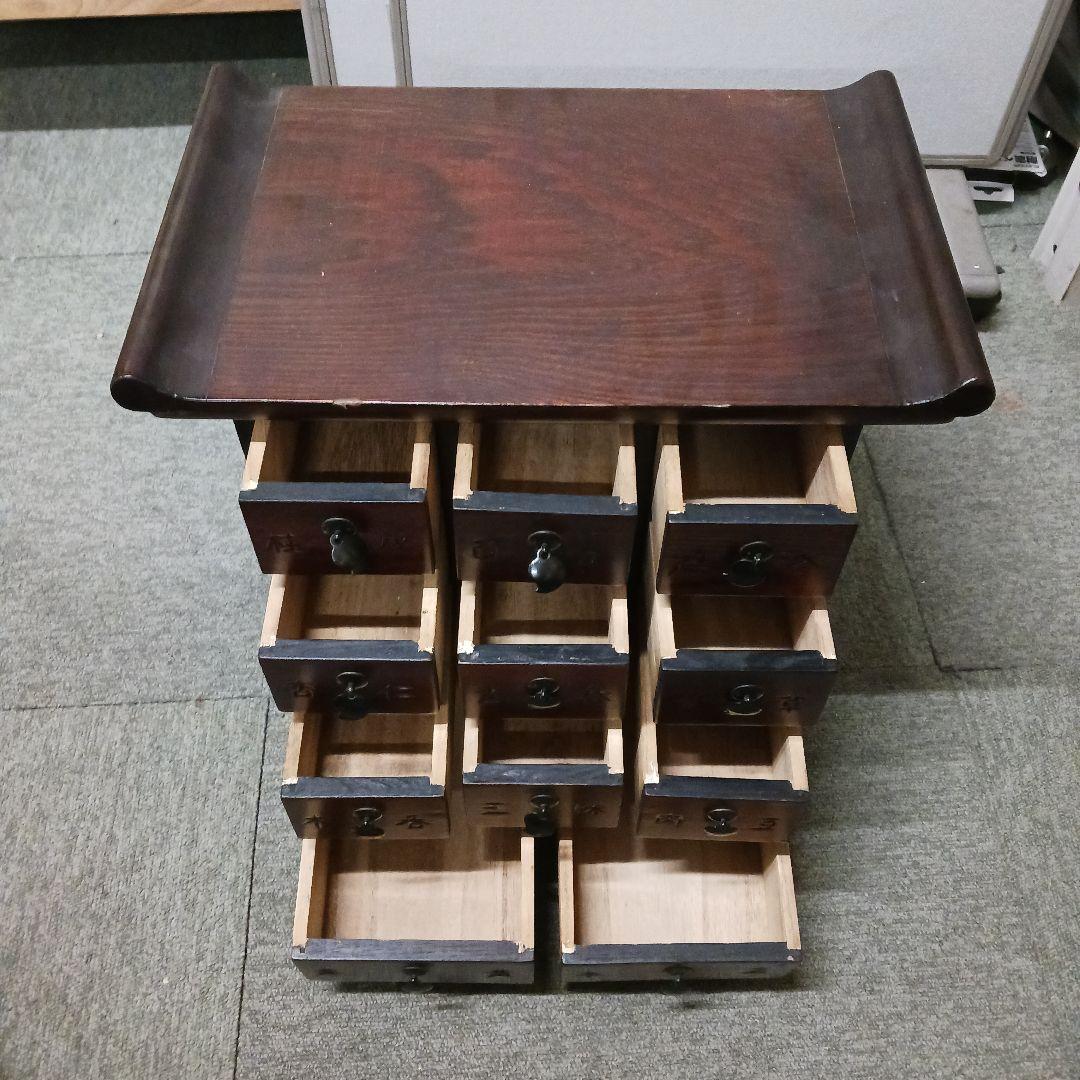 李朝　薬箪笥　時代箪笥　アジアンアンティーク風キャビネット　木製 李朝薬箪笥 - アンティーク山本商店