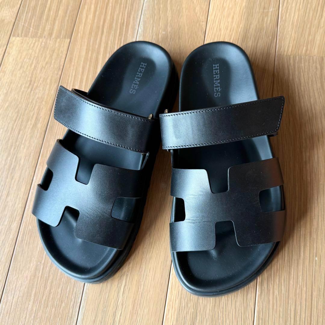 高評価アイテム 黒 35 サンダル シプレ HERMES 超美品！ メルカリ - 靴