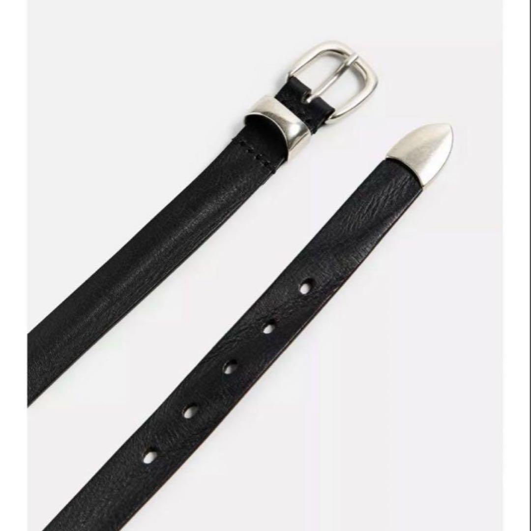 完売品 ZARA メタルチップ付きレザーベルト JP90(M)新品未使用 ZARA メタルチップ付きレザーベルト JP90(M)新品未使用 - メルカリ