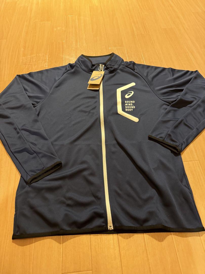 アシックスasicsネイビー ジャージ上下セット