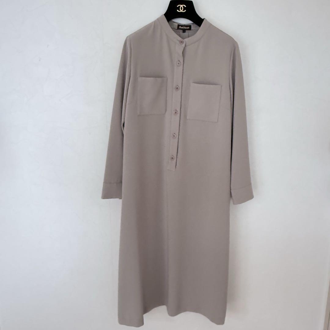現行販売品✨ Paul Stuart ワンピース ベルト付　 サックシルエット