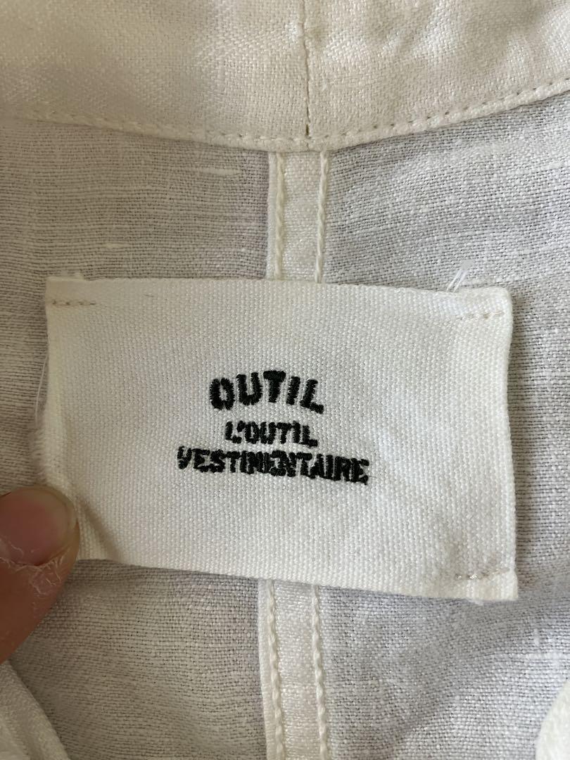 OUTIL VESTE CIZE ウティ白 1 日本製 リネンダブルジャケット