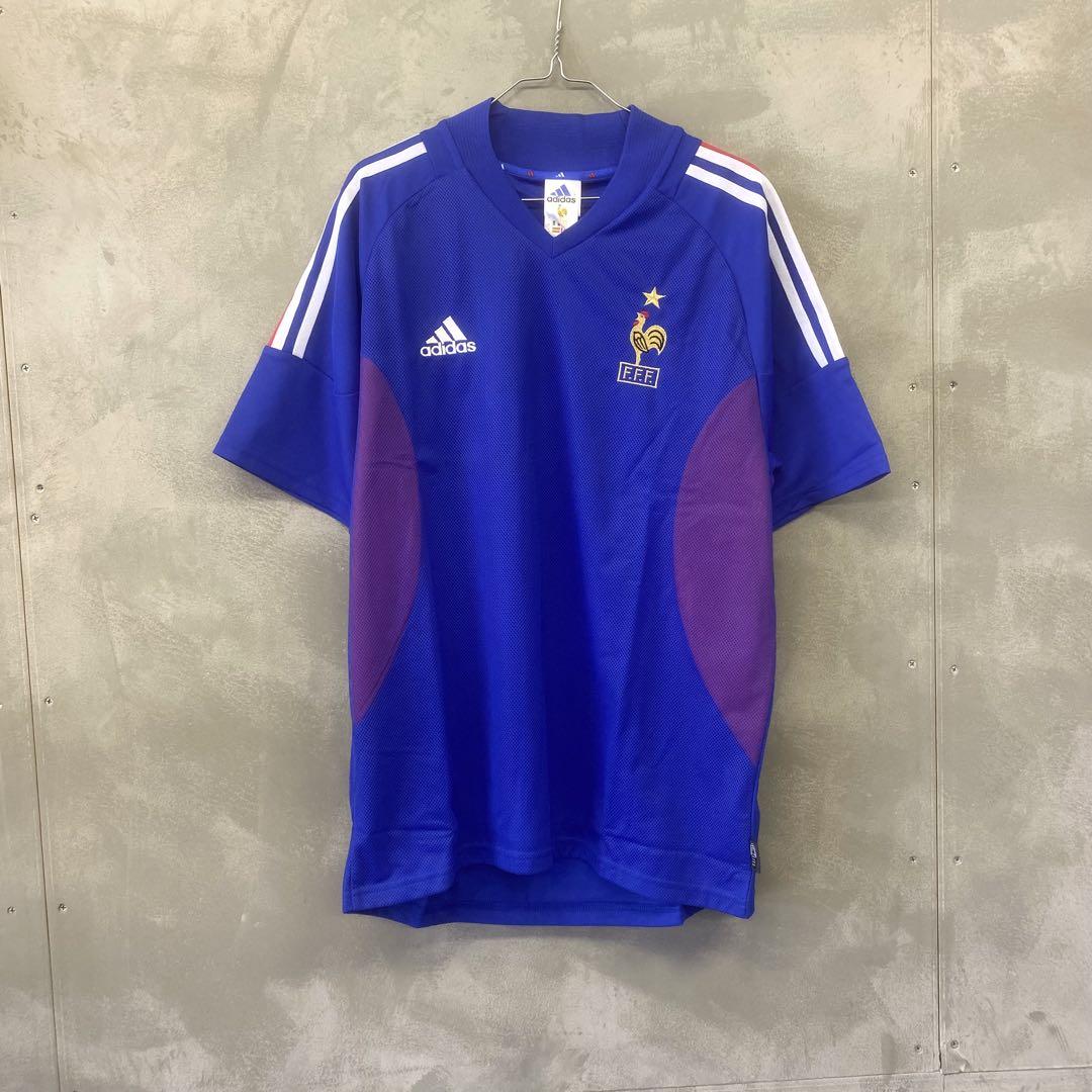 【新品】adidas フランス代表 ジダン ユニフォーム ゲームシャツ 日韓W杯 新品】adidas フランス代表 ジダン ユニフォーム ゲームシャツ
