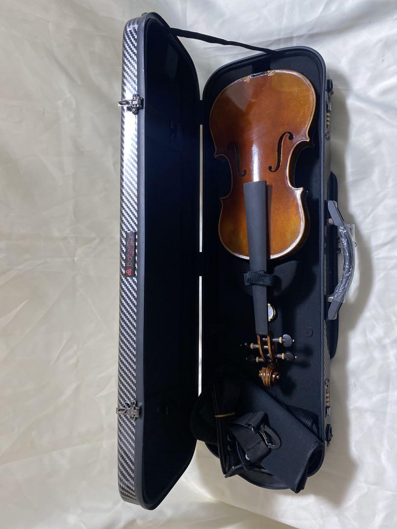 新品　カーボンファイバー ビオラケース　楽譜バッグ＆ダイヤルロック付き