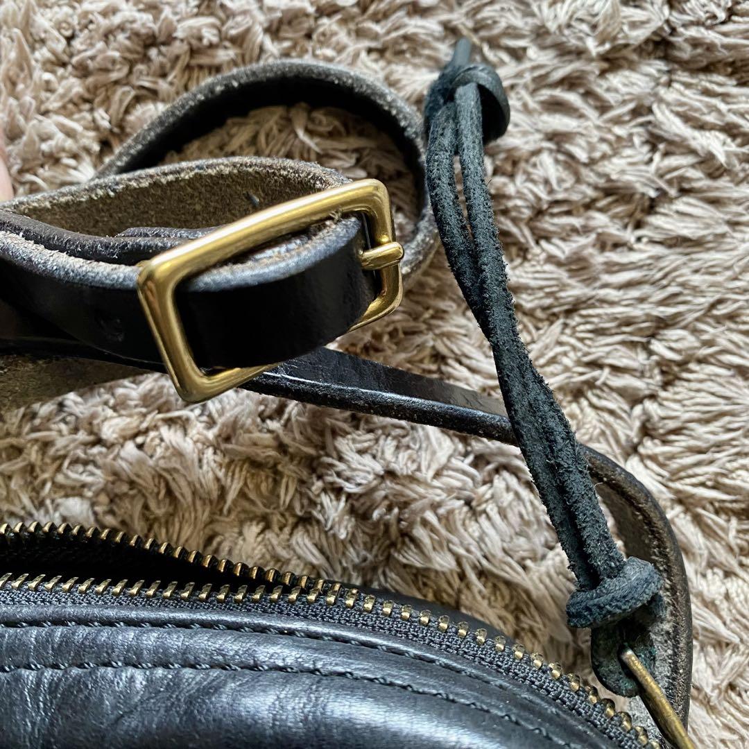 RRL ショルダーレザーポーチ バッグ ビンテージ加工