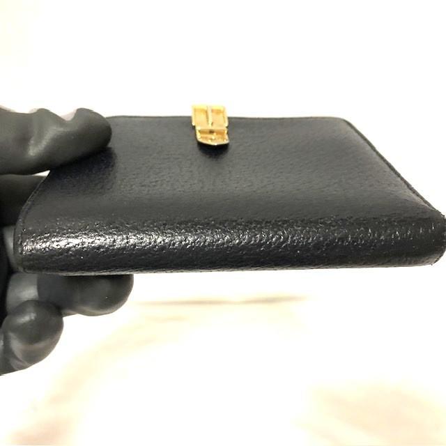 GUCCI グッチ オールドグッチ 二つ折り財布 レザー ブラック